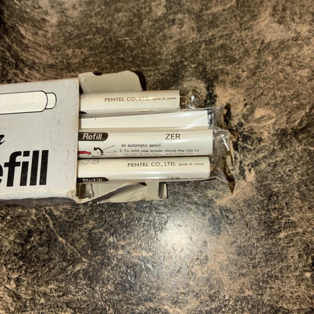 Pentel Refill Erasers for Clic Eraser. (ZER-W) 10 Sleeves Seemed Missing 2